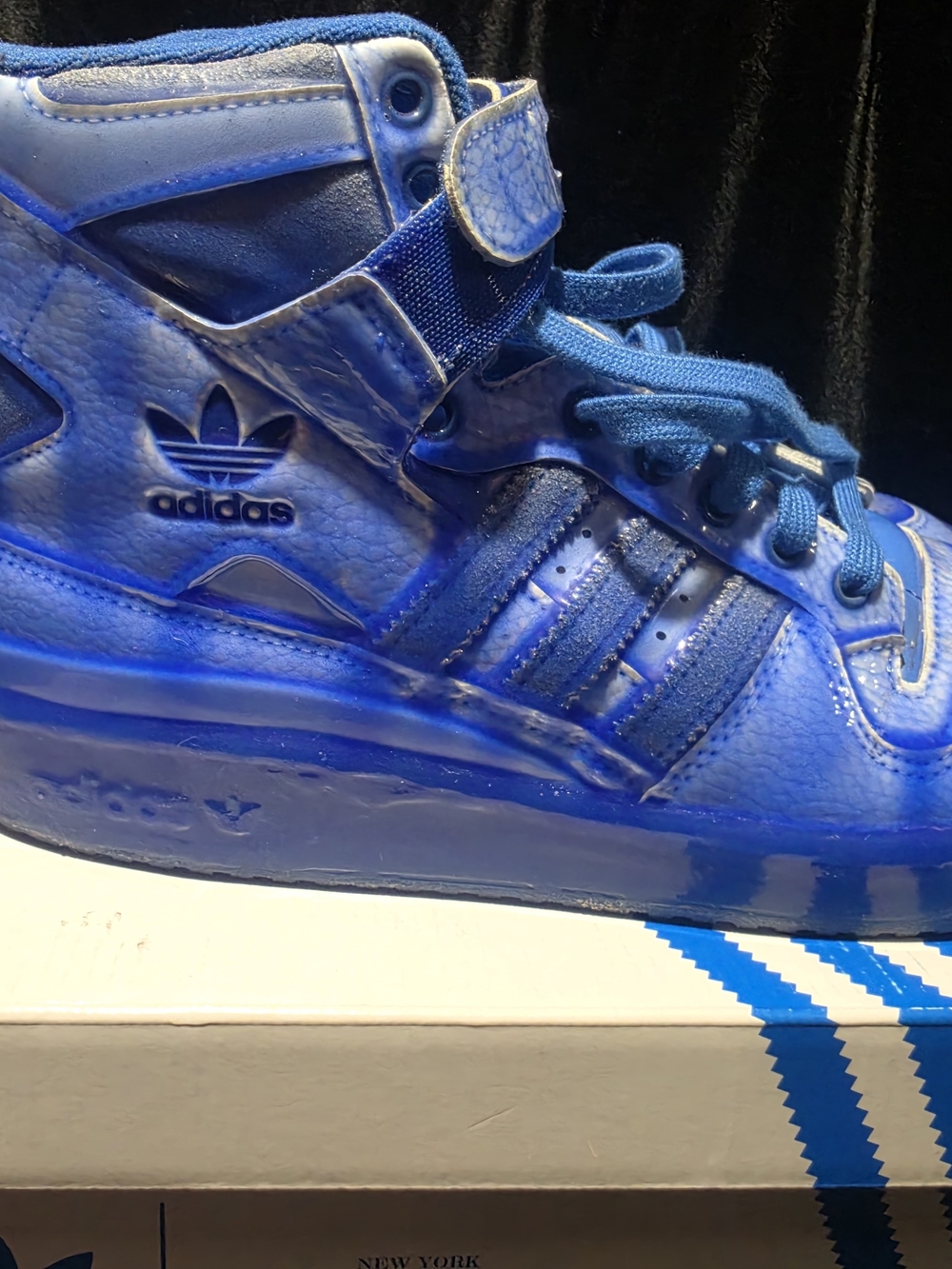 adidas Forum Hi Jeremy Scott Dipped Blue G54995 - 8.5 M / 9.5 W - NEW With Box - Picture 4 of 13